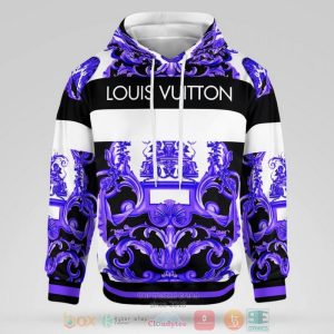 Louis Vuitton Purple 3D Hoodie