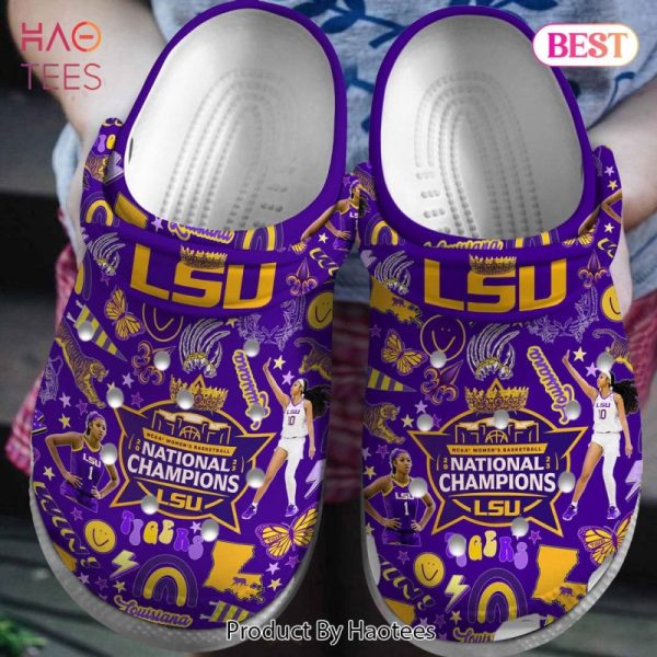 Louisiana State University Tigers NCAA Sport Crocs Crocband Clogs Shoes Comfortable For Men Women and Kids