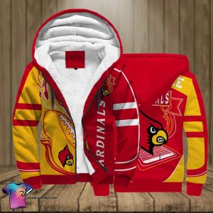 Louisville Cardinals Sports Full Print Fleece Hoodie