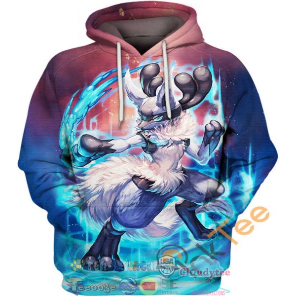 Lucario Pokemon Hoodie 3D