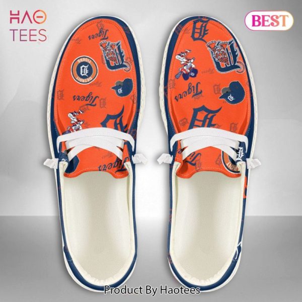 MLB Detroit Tigers Custom Name Hey Dude Shoes