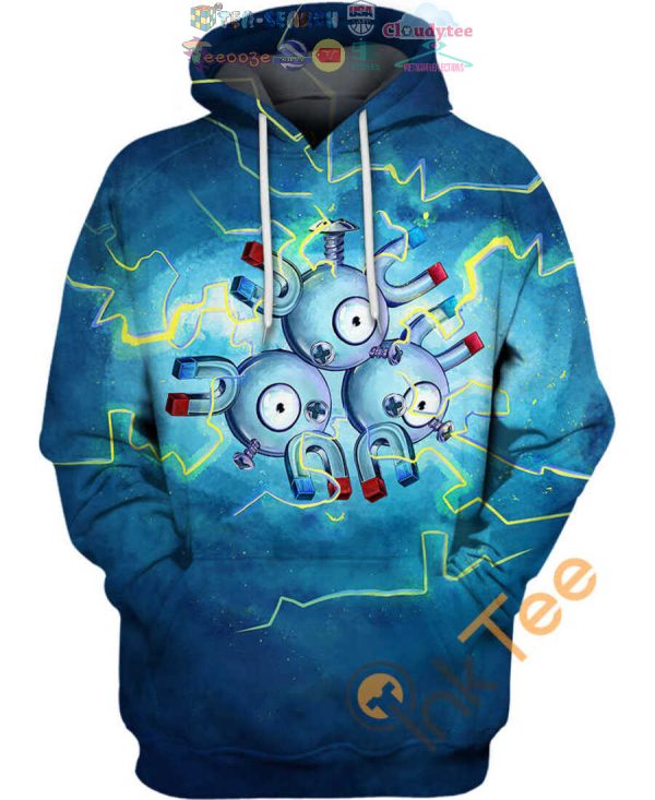 Magneton Pokemon Hoodie 3D