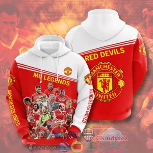 Manchester United Legends Signatures Red Devil Hoodie 3D