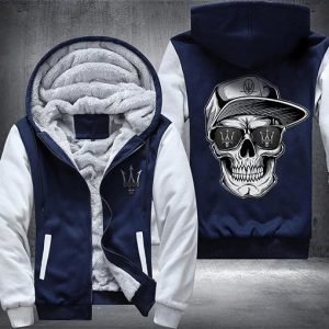 Maserati Skull Fleece Hoodie Jacket