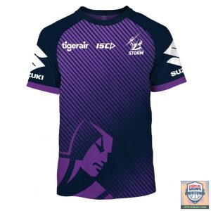 Melbourne Storm Nrl Personalized 3D Hoodie Navy Training Shirt