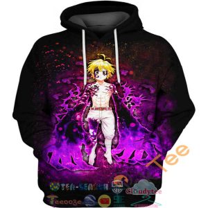 Meliodas Purple Lightning Slash The Seven Deadly Sins Hoodie 3D