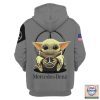 Mercedes Benz Baby Yoda 3D All Over Print Hoodie