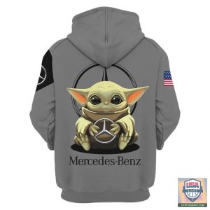 Mercedes Benz Baby Yoda 3D All Over Print Hoodie