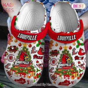 Merry Christmas Louisville Cardinals NCAA Sport Crocs Crocband Clogs Shoes Comfortable For Men Women and Kids