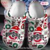 Merry Christmas Ohio State Buckeyes NCAA Sport Crocs Crocband Clogs Shoes Comfortable For Men Women and Kids