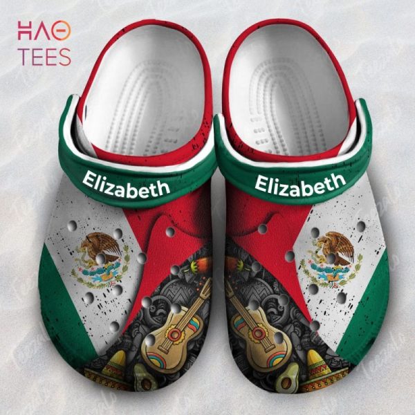 Mexico Flag Symbols Colorful Personalized Crocs Shoes