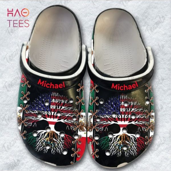 Mexico Roots Gift Mexican American Flag Crocs Shoes