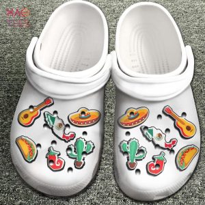 Mexico With Symbols Clogs Shoes