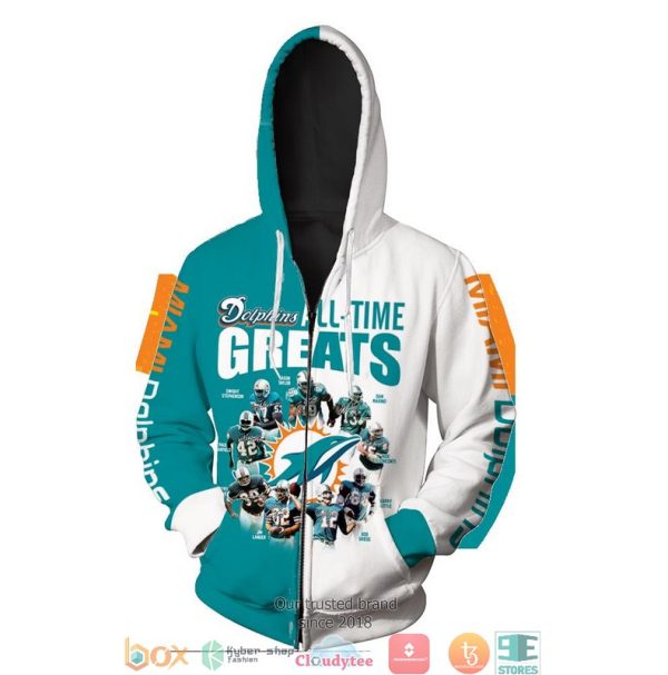 Miami Dolphins All Time Greats 3D Full All Over Print Shirt