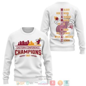 Miami Heat Eastern Conference Champions 2022 White 3D Shirt