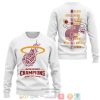 Miami Heat Logo Players Name Eastern Conference Champions 2022 White 3D Shirt