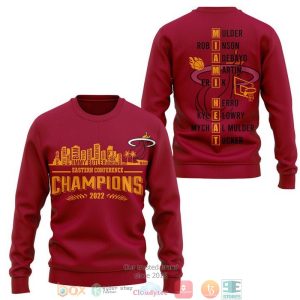 Miami Heat Players Name Eastern Conference Champions 2022 3D Shirt