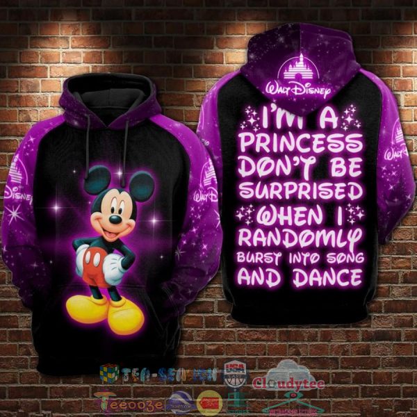 Mickey Mouse I’M A Disney Princess 3D Hoodie