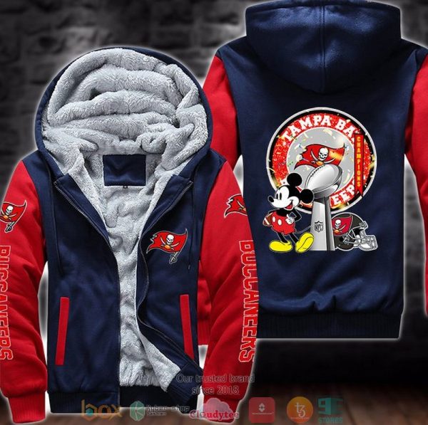 Mickey Mouse Nfl Tampa Bay Buccaneers 3D Fleece Hoodie