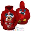 Mickey Mouse Santa Claus Ho Ho Ho 3D Hoodie