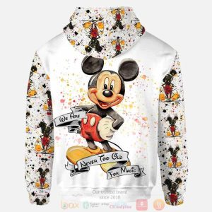 Mickey Mouse We Are Never Too Old For Music Personalized 3D Hoodie