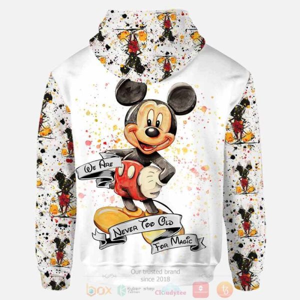 Mickey Mouse We Are Never Too Old For Music Personalized 3D Hoodie