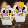 Minnie Mouse Pink Yellow 3D Hoodie