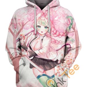 Mitsuri Kanroji Demon Slayer Hoodie 3D