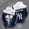 Mlb New York Yankees Skull Hoodie 3D