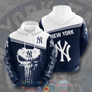 Mlb New York Yankees Skull Hoodie 3D