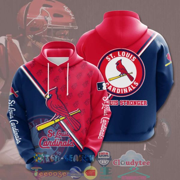 Mlb St. Louis Cardinals St. Louis Stronger Hoodie 3D