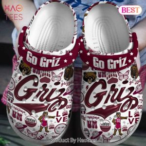 Montana Grizzlies NCAA Sport Crocs Crocband Clogs Shoes Comfortable For Men Women and Kids