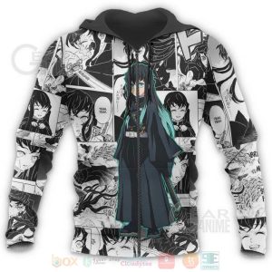 Muichiro Tokito Kimetsu Anime-Manga 3D Hoodie