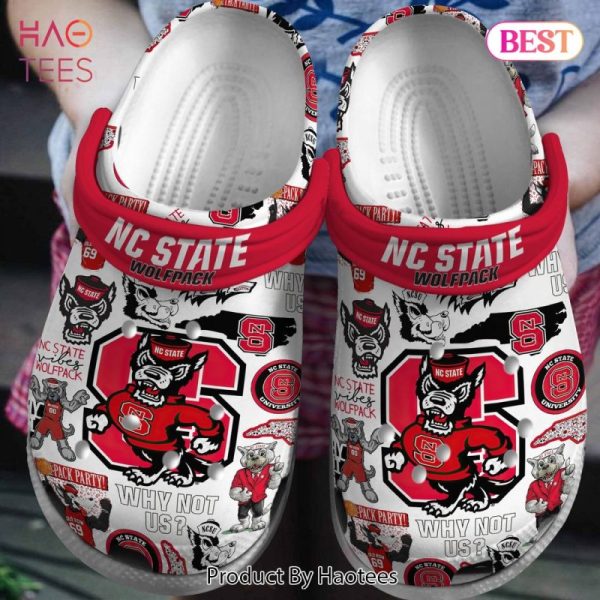 NC State Wolfpack men’s basketball NCAA Sport Crocs Crocband Clogs Shoes Comfortable For Men Women and Kids