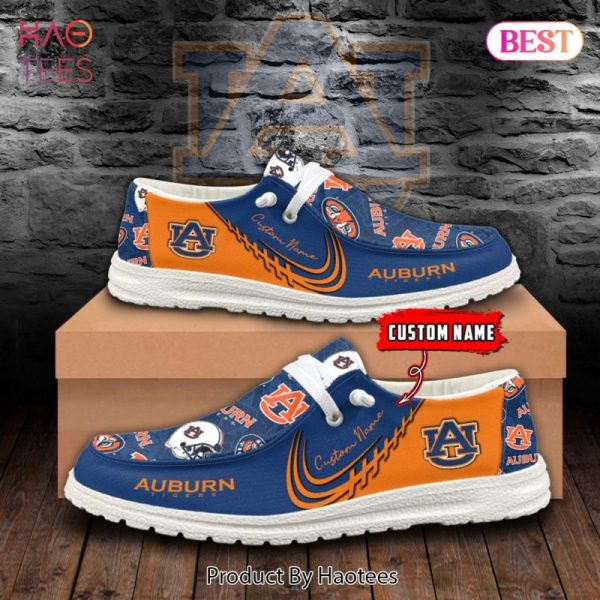 NCAA Auburn Tigers Custom Name Hey Dude Shoes