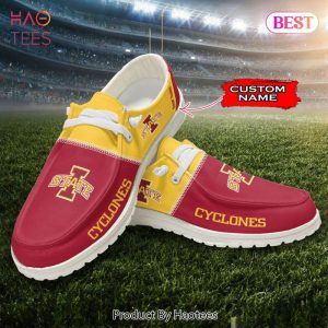 NCAA Iowa State Cyclones Custom Name Hey Dude Shoes