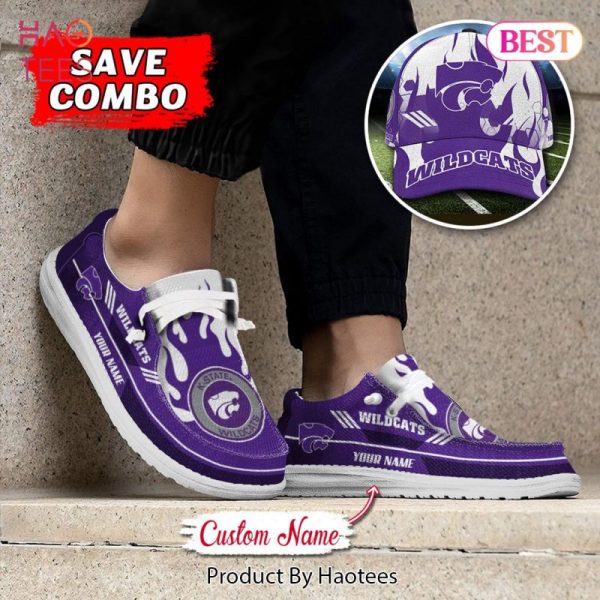 NCAA Kansas State Wildcats Custom Name Hey Dude Shoes