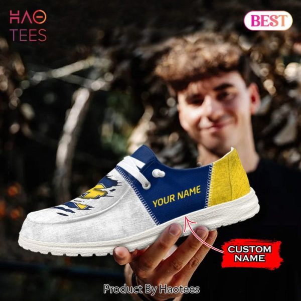 NCAA Michigan Wolverines Custom Name Hey Dude Shoes 09 M79