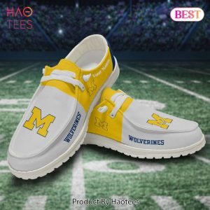 NCAA Michigan Wolverines Custom Name Hey Dude Shoes