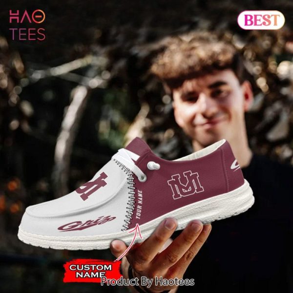 NCAA Montana Grizzlies Custom Name Hey Dude Shoes