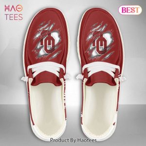 NCAA Oklahoma Sooners Custom Name Hey Dude Shoes 10 M79