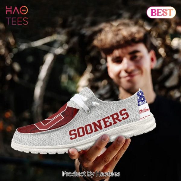 NCAA Oklahoma Sooners Custom Name Hey Dude Shoes 13 M79