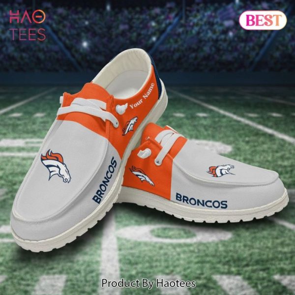 NFL Denver Broncos Custom Name Hey Dude Shoes 14 M79