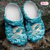 NFL Miami Dolphins Football Crocs Crocband Clogs Shoes Comfortable For Men Women Exclusive