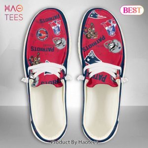 NFL New England Patriots Custom Name Hey Dude Shoes