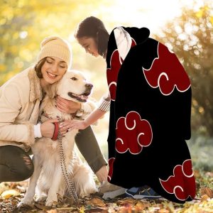 Naruto Akatsuki Cloak Hoodie Blanket Hot Sale 2024