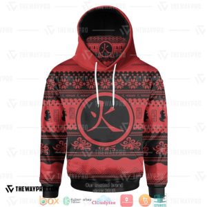 Naruto Hokage Ugly Pattern Snood Hoodie