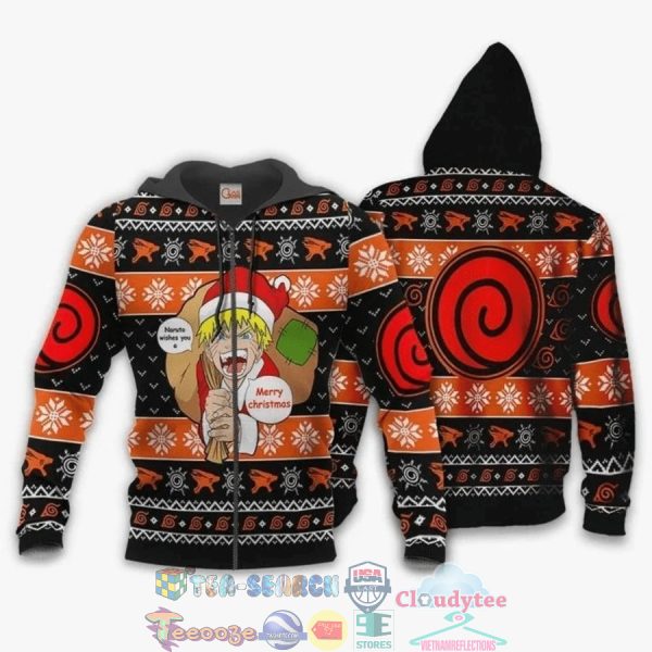 Naruto Merry Christmas Badge Uzumaki Clan 3D Hoodie