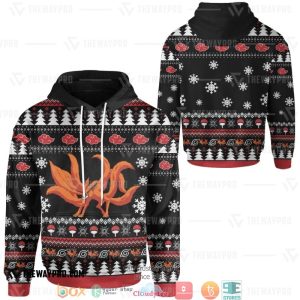 Naruto Nine-Tailed Christmas Ugly Pattern Hoodie