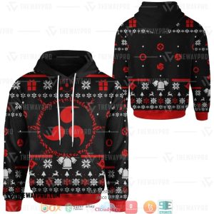 Naruto Sharingan Christmas Ugly Pattern Hoodie